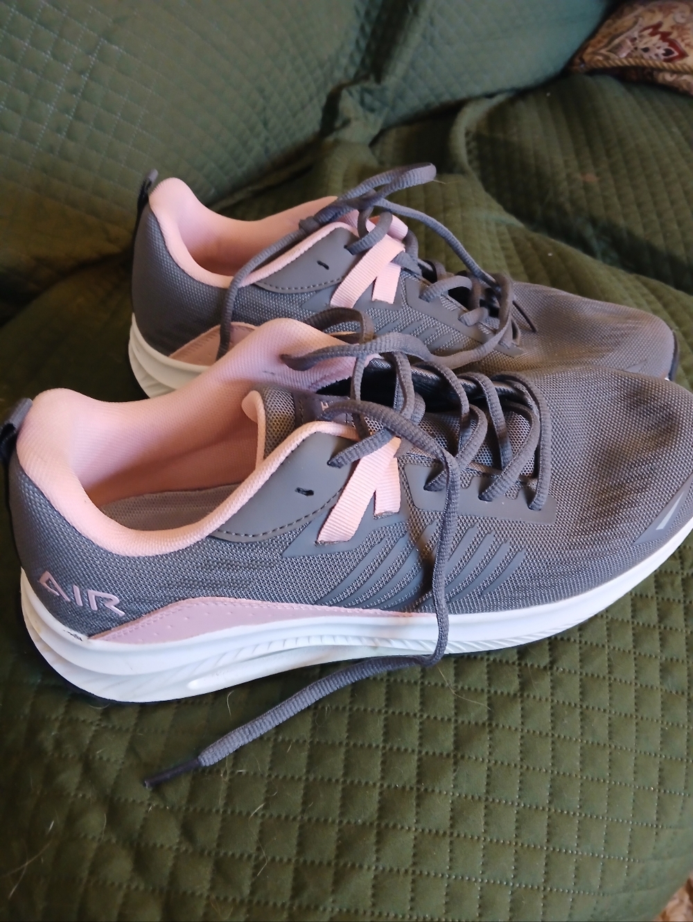 Women’s Lightweight Pink and Gray Sneakers - Picture 9 of 14